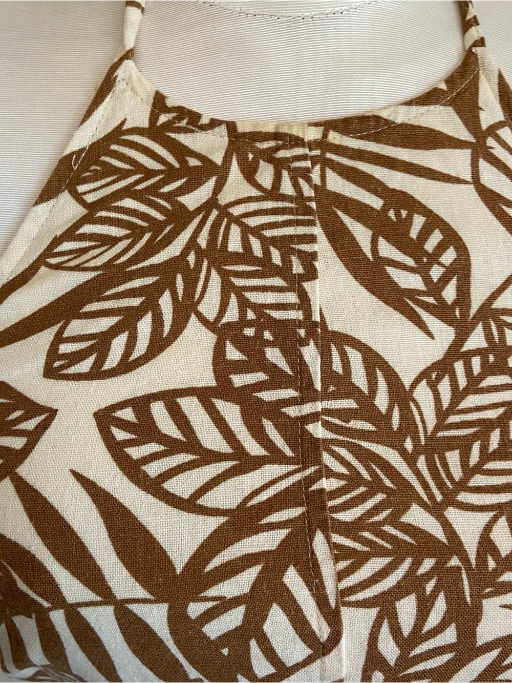 House of Harlow 1960 Leaf Print Halter Crop Top Linen Blend Women’s Size 4 - Picture 4 of 6